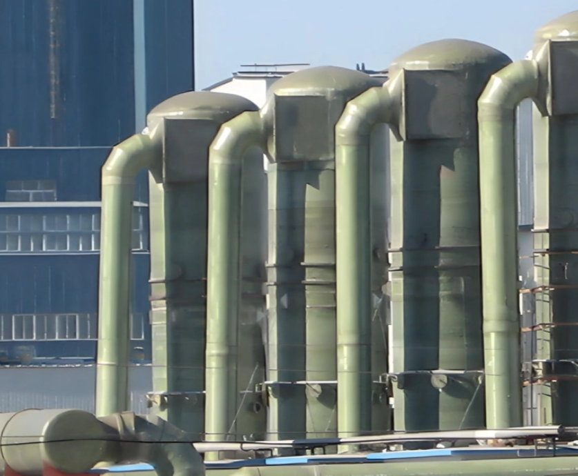 Industrial FRP GRP Washing Tower Waste Gas Purification