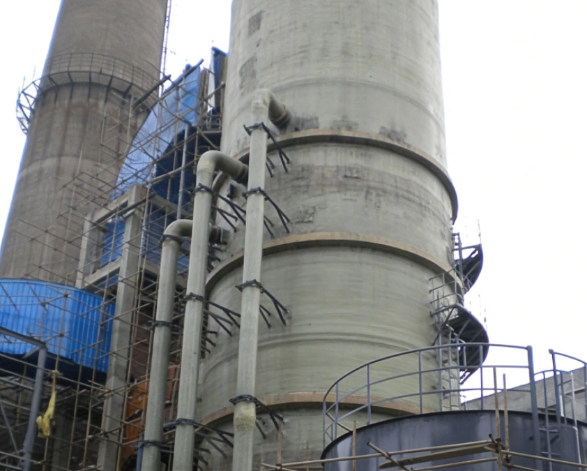 Wet-Type FRP GRP Desulfurization Tower Flue Gas Treatment