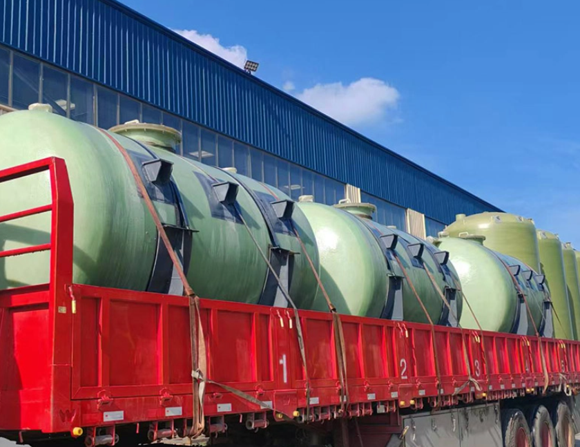Corrosion-Resistant FRP GRP Horizontal Tank Chemical Liquid Storage